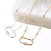 Pave Carabiner Lock Necklace - Bauble Sky