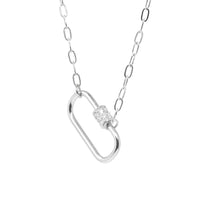 Pave Carabiner Lock Necklace - Bauble Sky