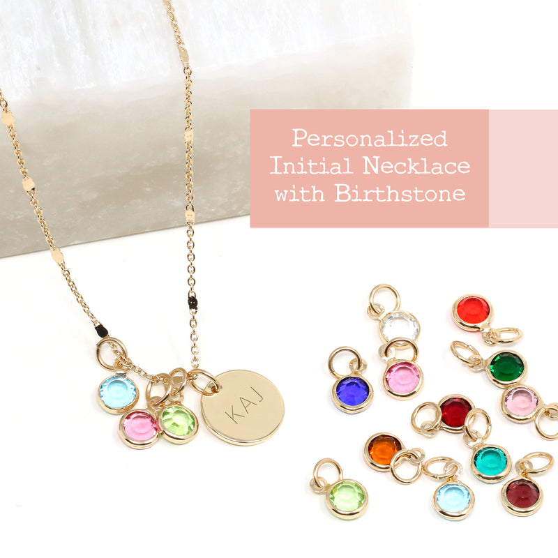 Alphabet Birthstone Necklace | Personalised jewellery | MAMALOVES