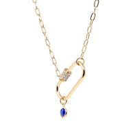 Birthstone Pave Carabiner Lock Necklace - Bauble Sky