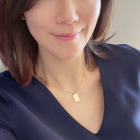 Rectangle Charm Necklace