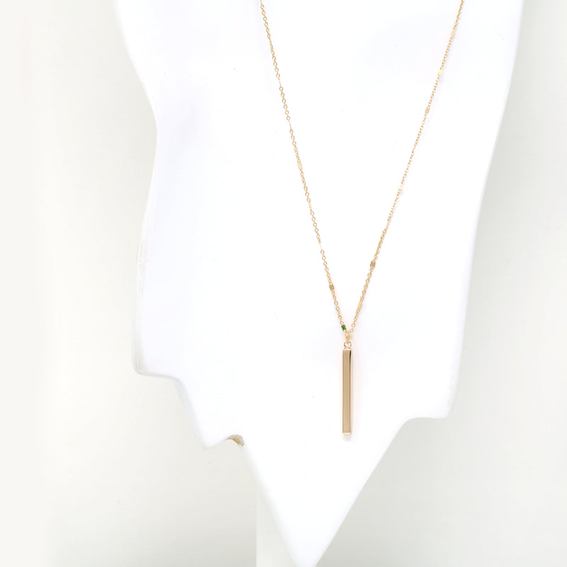 Modern Bar Charm Necklace