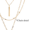 Triple Layered Bar Charm Necklace