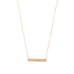 Long Bar Charm Dainty Necklace