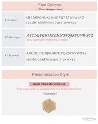 Personalized Initial Hexagon 2 Layer Necklace