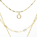 Quatrefoil Abalone 3 Layer Necklace