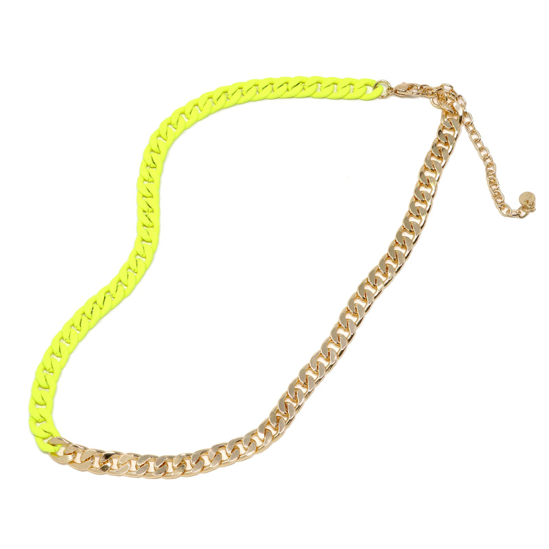 Neon Cuban Chain Necklace