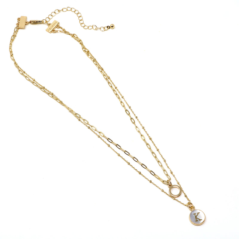 Personalized Initial 2 Layer Necklace