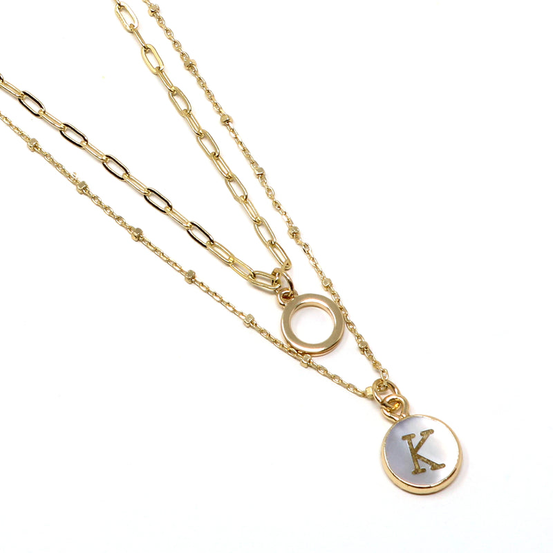 Personalized Initial 2 Layer Necklace