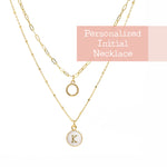 Personalized Initial 2 Layer Necklace