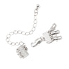 A detangler clasp in silver for a 3 layered or multiple layered necklace.