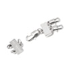 A detangler clasp in silver for a double layered or a multiple layered necklace.