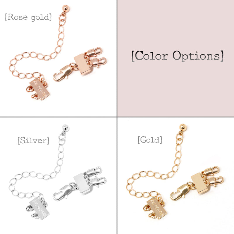 Detangler Clasp for Double Layered Necklace | Bauble Sky |NJ Rose Gold
