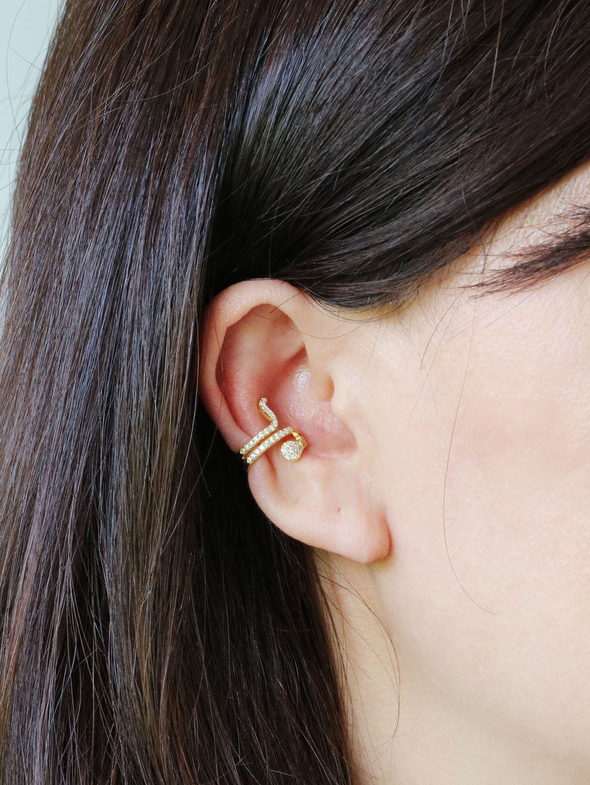 Sterling Silver Snake Ear Cuff - Bauble Sky