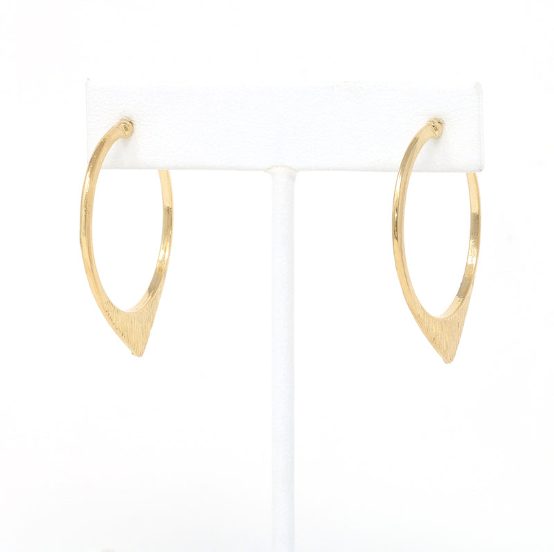Gold Filled Textured Bold Hoop Earrings