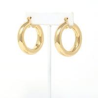 Gold Filled Hollow Bold Hoop Earrings