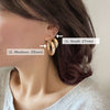 Gold Filled Hollow Bold Hoop Earrings