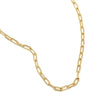 Gold Filled Textured Paperclip Chain Necklace