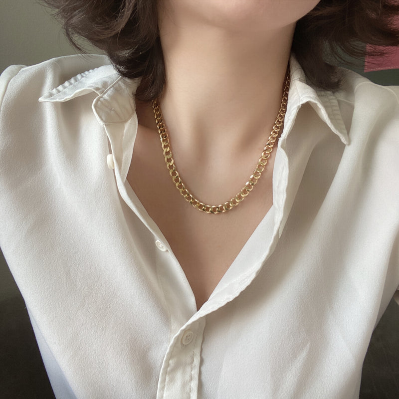 Gold Filled Cuban Chain Necklace