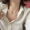 Gold Filled Textured Cuban Chain Necklace