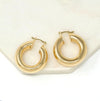 Gold Filled Hollow Bold Hoop Earrings