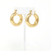 Gold Filled Hollow Bold Hoop Earrings