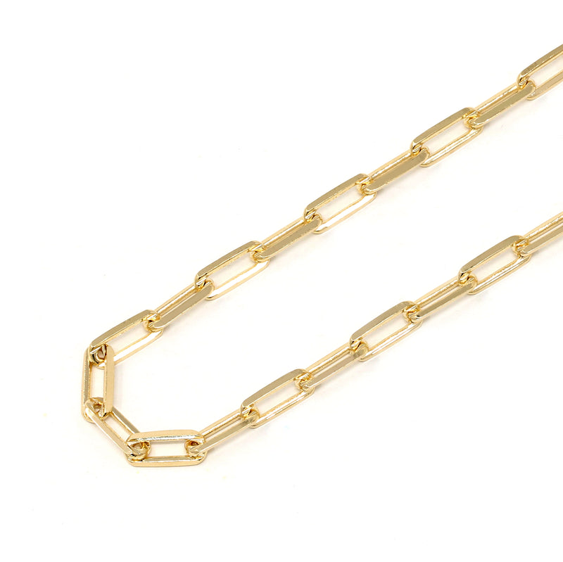 Gold Filled Thin Paperclip Chain Bracelet